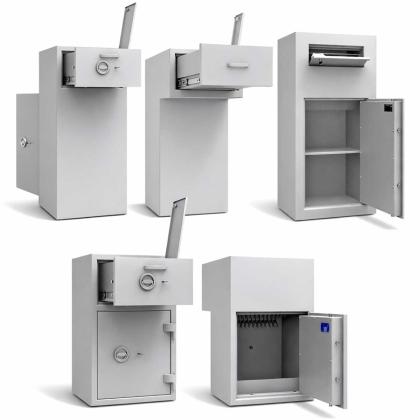 Einwurftresore in verschiedenen Größen