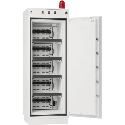 Akku-Ladeschrank Battery Commander Pro BS1945E geöffnet