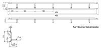 5er Sonderhakenleisten, 450 mm
