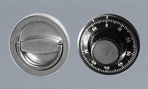 mechanisches Zahlenkombinationsschloss LG 3390, Beschlag 2107 B, mit Klappgriff